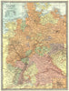 WESTERN GERMANY. Berlin environs inset. Prussia 1907 old antique map chart