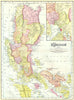LUZON ISLAND. Philippines. Inset Manila environs 1907 old antique map chart