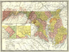 MARYLAND & DELAWARE state map. District of Columbia. Baltimore plan 1907