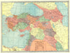 TURKEY IN ASIA. Transcaucasia Levant Georgia Syria Iraq Azerbaijan 1907 map