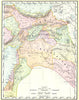 ARMENIA KURDISTAN SYRIA & MESOPOTAMIA. Iraq Turkey 1907 old antique map chart
