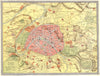 PARIS & environs. Outlying towns & villages 1907 old antique map plan chart