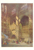 SPAIN. Interior of Cathedral at Toledo, Spain 1907 old antique print picture