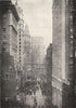 NEW YORK. Looking North on Broad street, New York 1907 old antique print