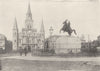 LOUISIANA. New Orleans; Jackson Square and Cathedral 1907 old antique print