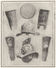 ITALY. Pompeii; Helmets, shields, gauntlets; Gladiators Barracks 1907 print