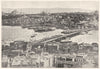 TURKEY. Bird's-Eye view of Istanbul 1907 old antique vintage print picture