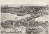 TURKEY. Bird's-Eye view of Istanbul 1907 old antique vintage print picture