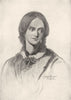 AUTHORS. Charlotte Bronte 1907 old antique vintage print picture
