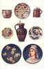 POTTERY. Faience; Strasbourg; German; Rouen; Hirschvogel; Delft 1907 old print