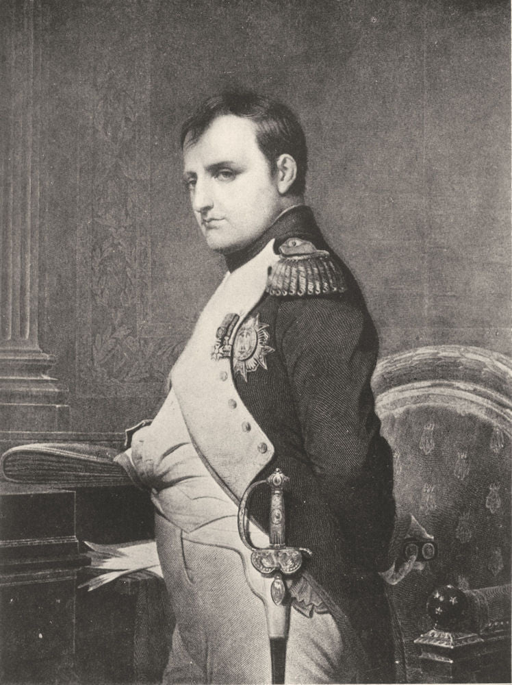 FRANCE. Napoleon Bonaparte, post a painting, Paul Delaroche 1907 old ...