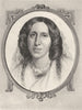 AUTHORS. George Eliot 1907 old antique vintage print picture