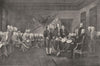 POLITICS. Signing of the Declaration of Independence 1907 old antique print