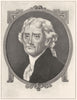 THOMAS JEFFERSON. Third President of the United States 1907 old antique print