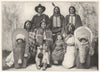 UTAH. American Indians; A group of Ute Indians 1907 old antique print picture