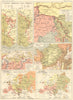 FRANCIA. Italia; Trentino; Senna; Etnografia Europa; Religioni 1889 old map