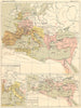 ITALY. Inuovi Regni Barbarici; Italia; Impero Greco Sotto Giustiniano 1889 map