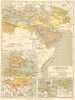 MONDO ARABO. Impero Bizantino Spagna Africa Mongoli Saraceni Sicilia 1889 map