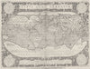 WORLD. Typvs orbis Terrarvm Ortelius (copy of 1587 map) 1889 old antique