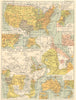 WORLD. Africa; Stati Uniti; Guerra Secessione; Eritrea; Australia 1889 old map