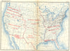 USA. Accessions of Territory Treaty peace to Gadsden Purchase 1900 old map