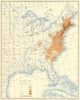 USA. Population distribution. 1790 1900 old antique vintage map plan chart