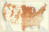 USA. % whites Foreign parentage total population US 12th census  1900 old map