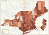 USA. Death rate due to TB per 100, 000 of population  1900 old antique map