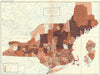 USA. Death rate due to Cancer & Tumor per 100, 000 of population  1900 old map