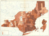 USA. Death rate due to Influenza per 100, 000 of population  1900 old map