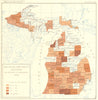 USA. Death rate due to Influenza per 100, 000 of population  1900 old map