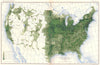 USA. Value of farm products / sq mile at 12th census  1900 old antique map