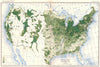 USA. Number of sheep / sq mile at 12th census  1900 old antique map plan chart