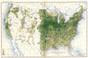 USA. Production of all grains / sq mile total area at 12th census  1900 map