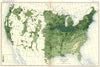 USA. Yield of corn per acre at the twelfth census  1900 old antique map chart