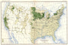 USA. Production of barley / sq mile at 12th census  1900 old antique map chart