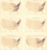 US. Manufacturing; Textile; Cotton; Wool; Silk; knit; clothing 1900 old map