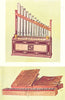 MUSICAL INSTRUMENTS. Portable Organ and Bible Regal 1945 old vintage print