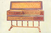 MUSICAL INSTRUMENTS. Virginal 1945 old vintage print picture