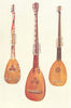 MUSICAL INSTRUMENTS. Three Chitarroni 1945 old vintage print picture