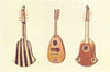 MUSICAL INSTRUMENTS. Quinterna and Mandoline 1945 old vintage print picture