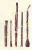 MUSICAL INSTRUMENTS. Dolciano Oboe Bassoon Da Caccia Basset Horn 1945 print