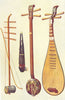 MUSICAL INSTRUMENTS. Hu-Ch'In & Bow Sheng San-Hsein P'I-P'A 1945 old print