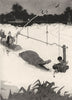 HEATH ROBINSON. Cinematographing crocodile in native swamps 1920 old print