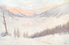 SWITZERLAND. Winter. Sunrise on Cresta, Celerina, and Samaden 1907 old print