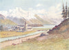 SWITZERLAND. Sils. Sils Baselgia 1907 old antique vintage print picture