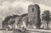 LONDON. Chingford Church. DUGDALE 1845 old antique vintage print picture