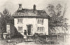 SOMERSET. Birth place of John Locke, Wrington. DUGDALE 1845 old antique print