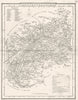 GLOUCESTERSHIRE. County map. Polling places. Coach roads. DUGDALE 1845 old