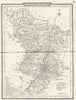 DERBYSHIRE. County map. Polling places. Coach roads. DUGDALE 1845 old